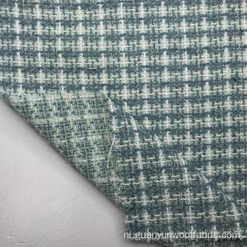 Polyester Lurexy Metallic garen geverfde geruite tweed -stof